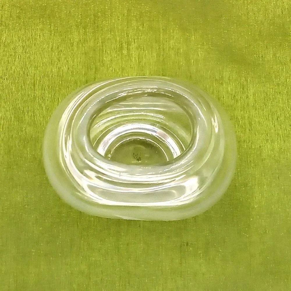 Målerås Sweden Etched Oval Clear Glass Vase